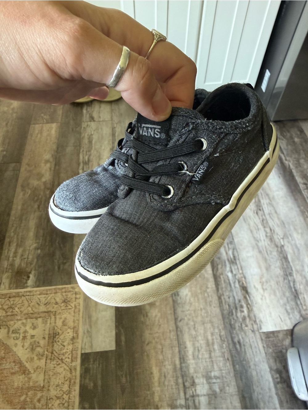 Vans Charcoal Gray Low-Top Canvas Sneakers